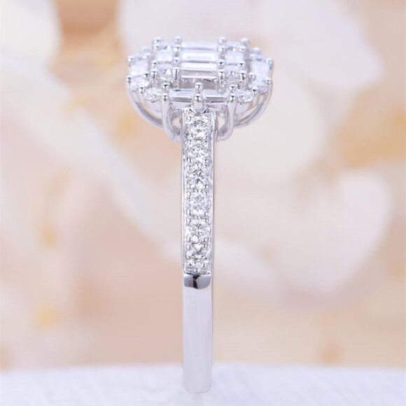 Wedding/Engagement Square Classical Cubic Silver Ring for Women, VIP194 - Picture 3 of 6